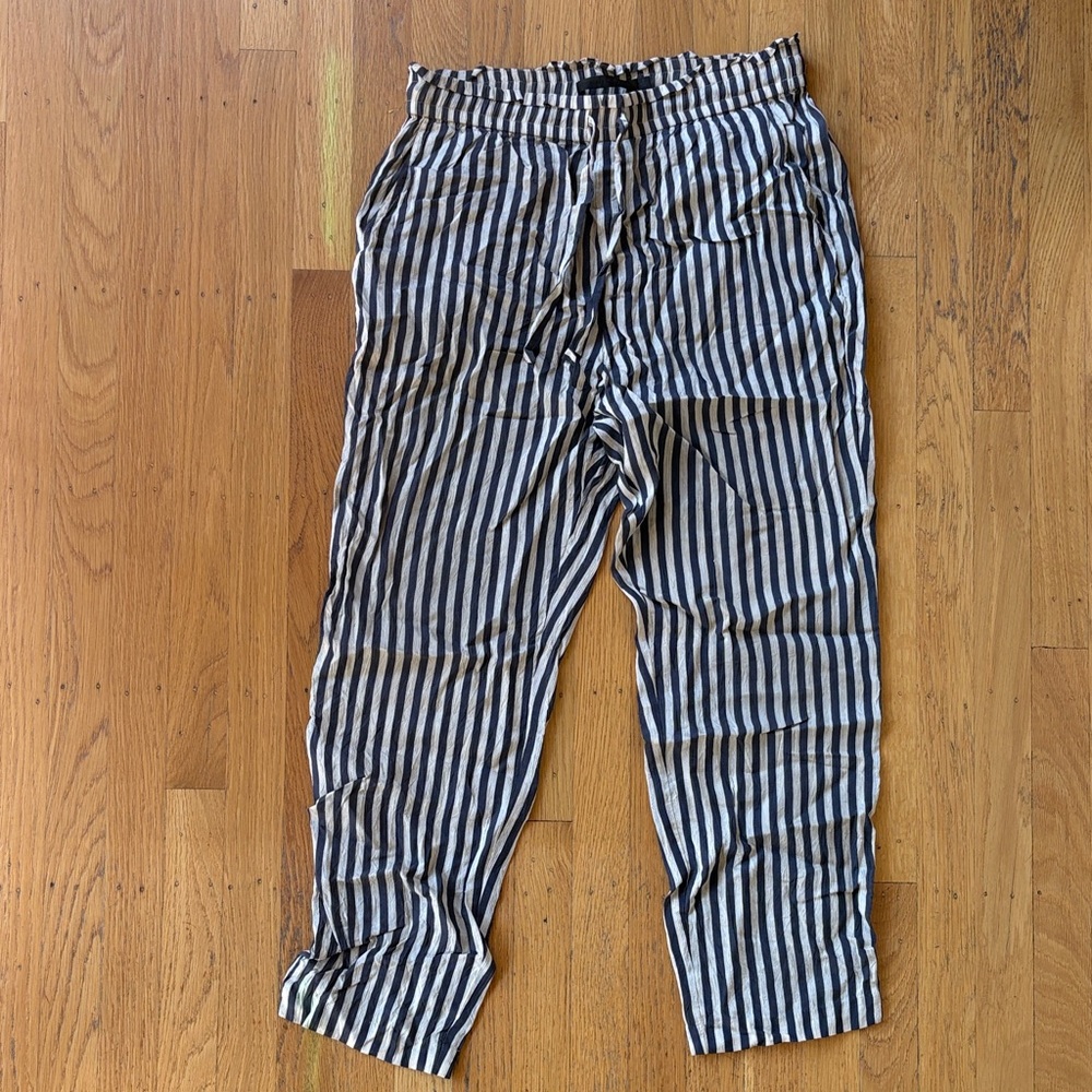 Jenni Kayne Striped Blue and White Drawstring Pants